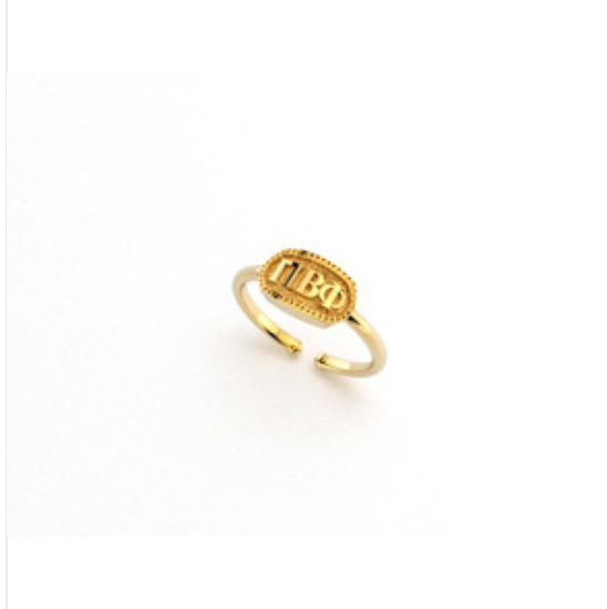 Oval Greek Letter Rings