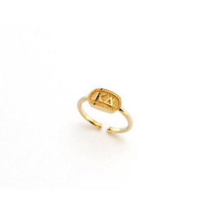 Oval Greek Letter Rings