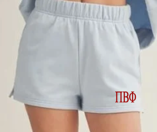 Pi Beta Phi Sweat Shorts with Greek Letter Embroidery