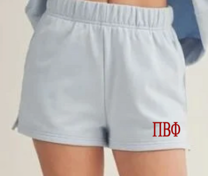 Pi Beta Phi Sweat Shorts with Greek Letter Embroidery