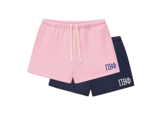 Pi Beta Phi Sweat Shorts with Greek Letters