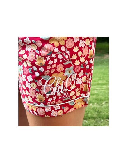 Floral PJ Shorts Chi Omega