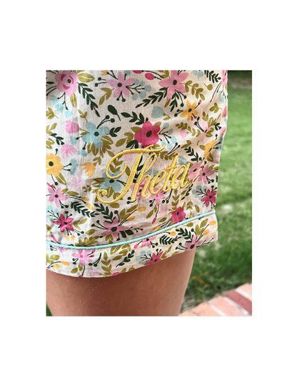 Floral PJ Shorts Theta