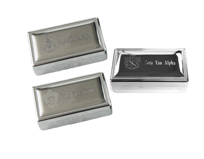 Pin Box Greek Chapter Pin Box - Rectangle – Greek Necessities