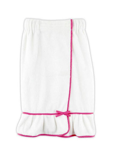 Towel Wrap Sorority Greek Letters Monogram Pink Trim